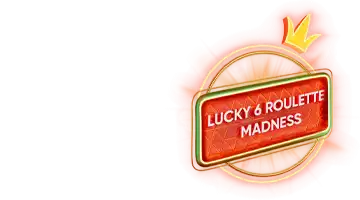 Значок с надписью Lucky 6 Roulette Madness, символизирующий промоакцию рулетки в Дрип казино.